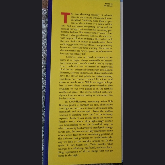 Brand New Hardcover Earth-Shattering by Bob Berman Book - Picture 3 of 4